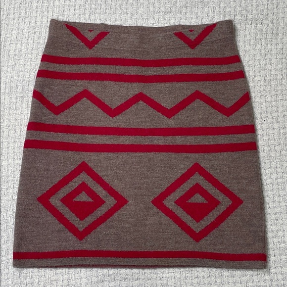 Toad&Co Dresses & Skirts - Toad & Co. Heartfelt Sweater Skirt Merino Wool Stripes & Diamonds Size Small